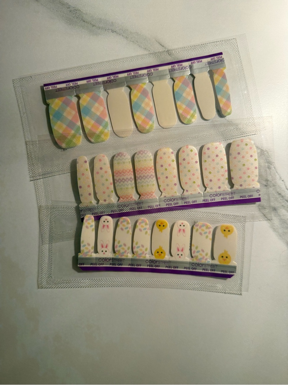 Color Street Pastel Easter Nail Strips - Lot of 3